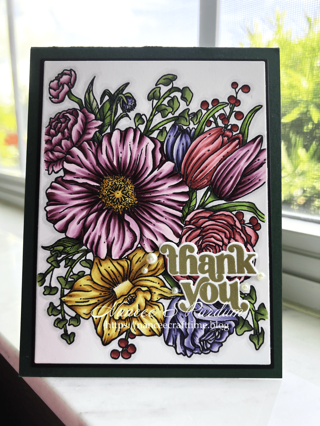 Colorful Thank You Card Making with Copic Markers | Handmade Gratitude&nbsp;Card