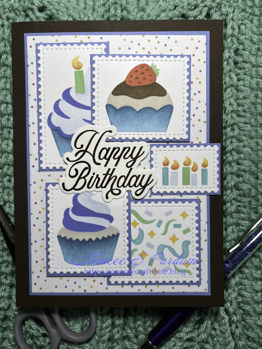 DIY Postage Collage Card Using&nbsp;Stencils